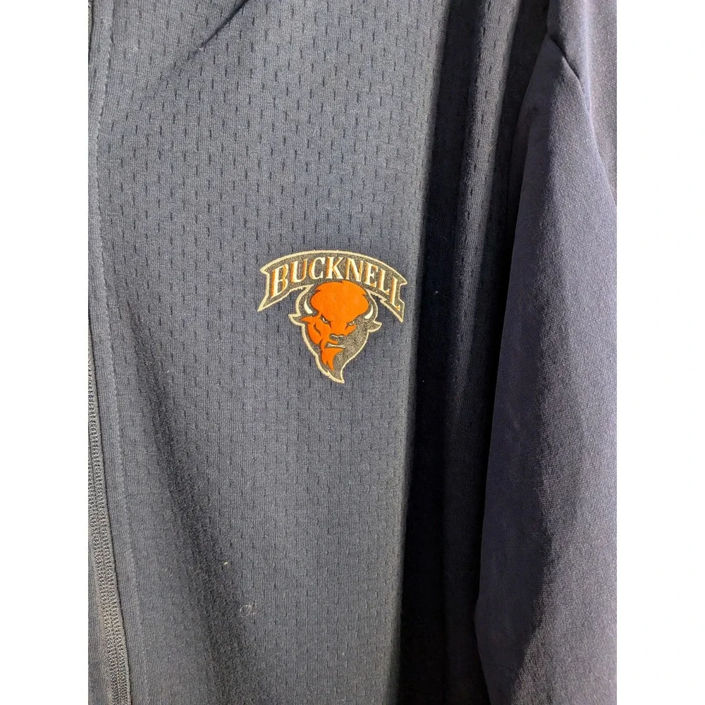 Adidas Bucknell University Mens Navy Blue Full Zip Track Jacket Medium Bison